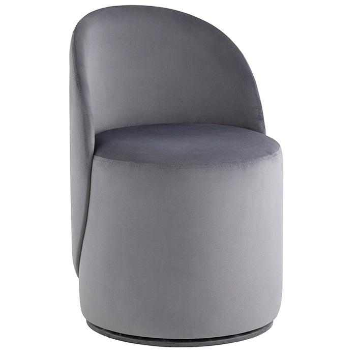 Пуф Loreen вращающийся велюр серый Stool Group LV-100-H14-PM