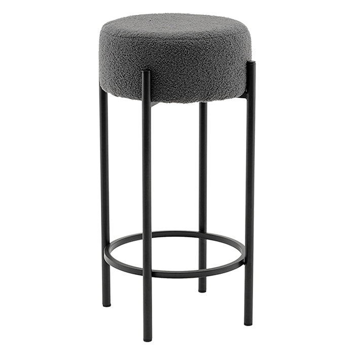 Стул барный Беккет букле тёмно-серый Stool Group SSP 135-86042