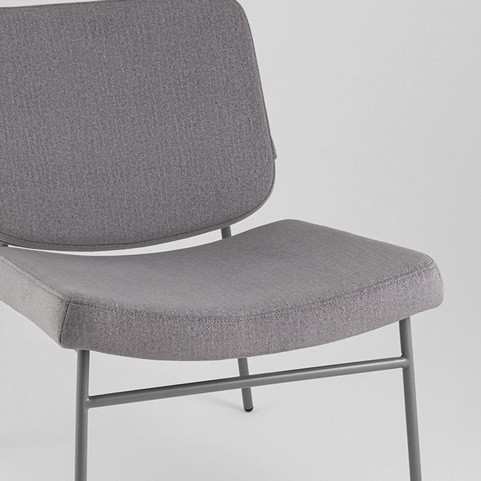 Кресло Эбигейл велюр серый каркас серый Stool Group LV-120-E86-7005