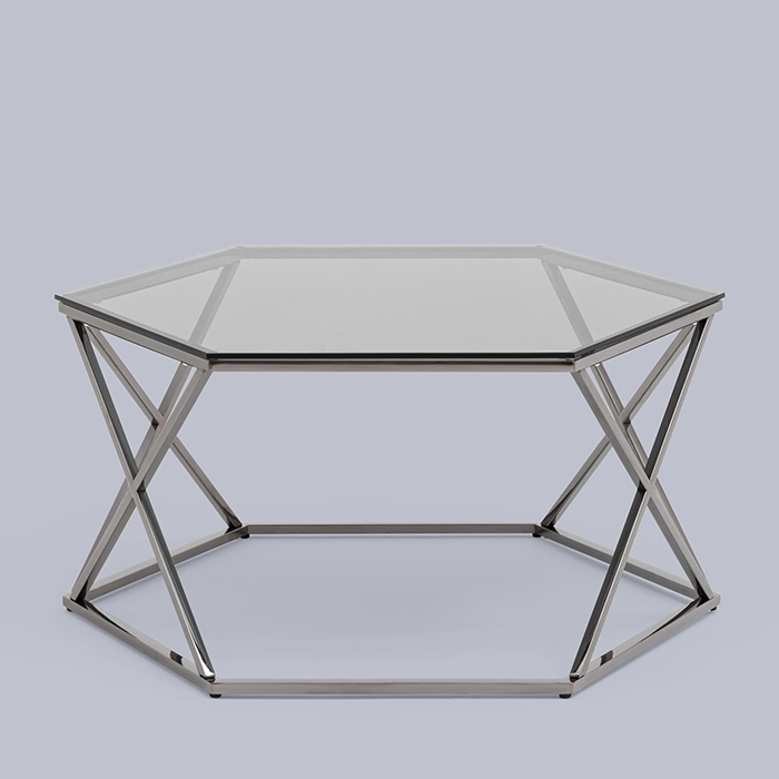 Журнальный столик Круз 93х80 стекло Stool Group ECT-187-GM