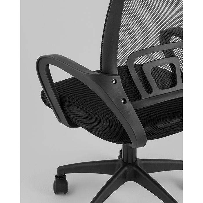 Кресло офисное TopChairs Simple чёрный Stool Group OUE-2501 black