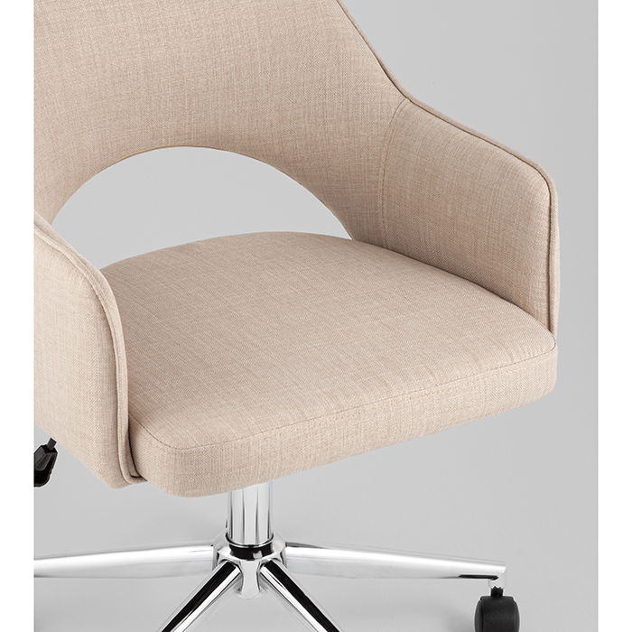 Кресло офисное Кларк рогожка бежевый Stool Group CLARKSON LINEN BEIGE