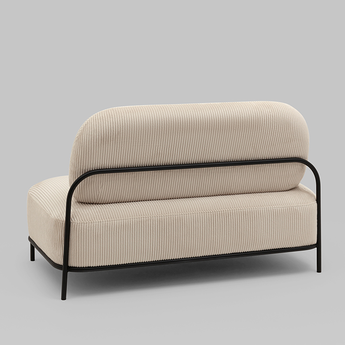 Диван Стоун велюр рельефный молочный Stool Group vd-dv-stone-cl-bone