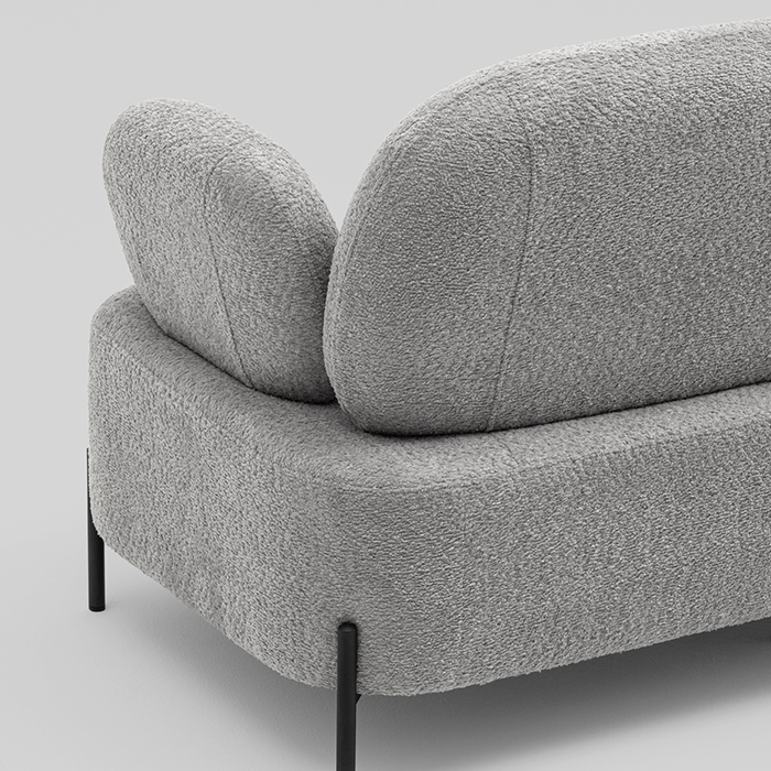 Диван Кэнди букле светло-серый Stool Group vd-dv-candy-cm82