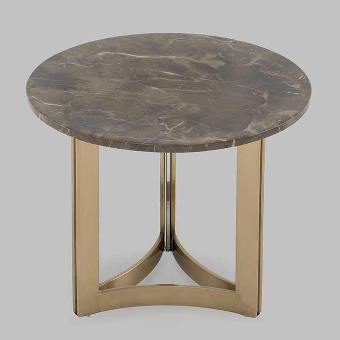 Журнальный столик Кассия D60 темная керамика Stool Group EET-292-BRCGS-brown 5105-9