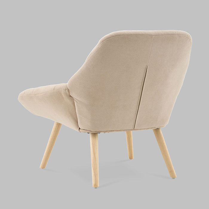 Кресло Олби Страйпс бежевый Stool Group QH-2805K 263-2 dark beige