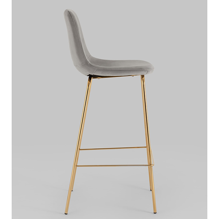 Стул барный Валенсия велюр серый Stool Group OS-001B HLR-18 gl