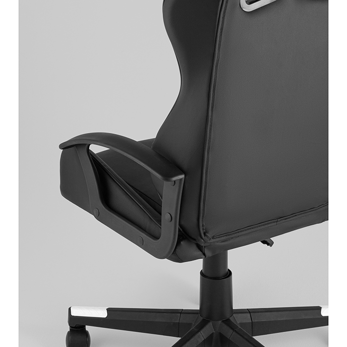 Кресло игровое TopChairs Warden чёрно-белый Stool Group GF-8066-5 black+white