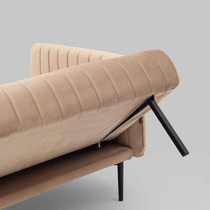 Диван прямой Дрезден велюр бежевый Stool Group vd-drezden-b5