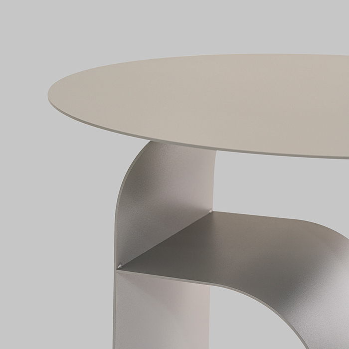 Журнальный столик Arwel металл серый Stool Group MT-140 DB-006