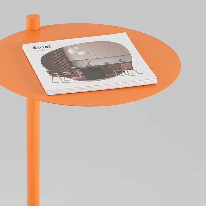 Журнальный столик Siara металл оранжевый Stool Group MT-214 DB-009