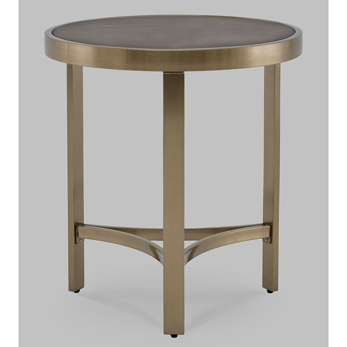 Журнальный столик Адриана D50 серая керамика Stool Group EET-223-BRCG-BNSG