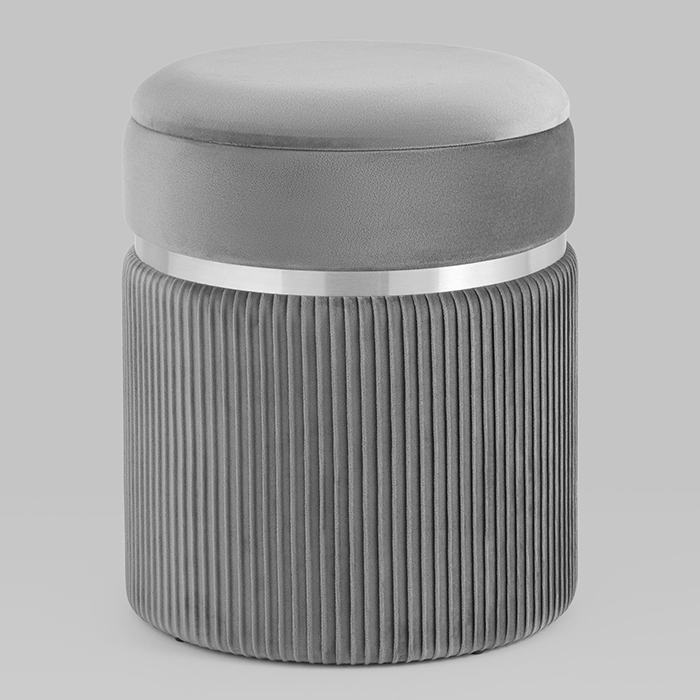 Пуф Миранда с ящиком велюр серый Stool Group 19B352VA-8167-54