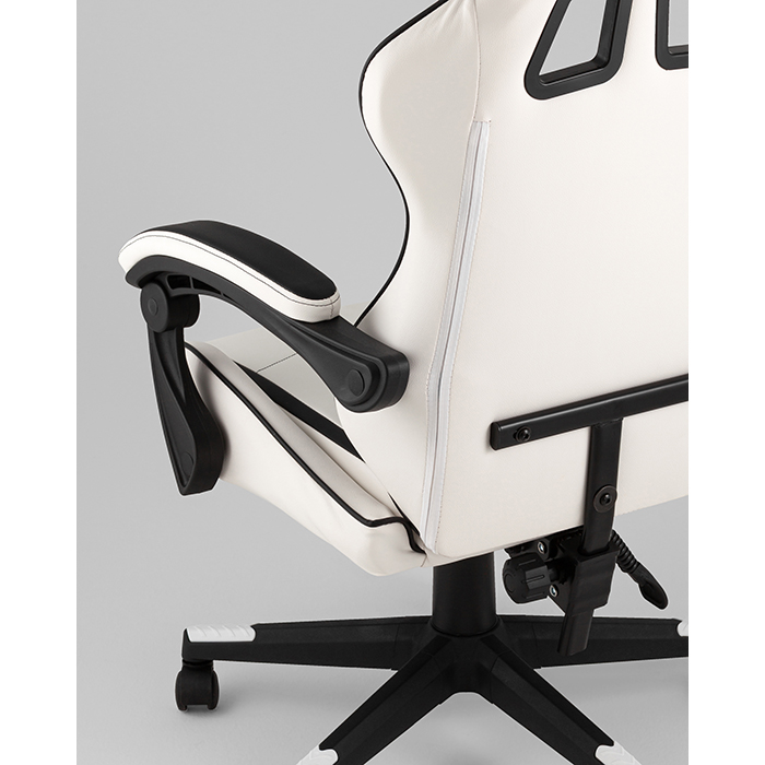 Кресло игровое TopChairs Shadow бело-чёрный Stool Group GF-8079 white+black
