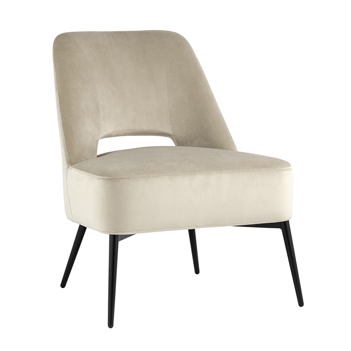 Кресло-лаунж Бостон велюр бежевый Stool Group vd-boston-b5