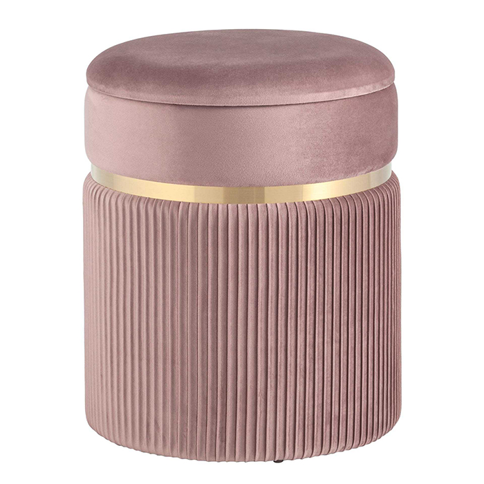 Пуф Миранда с ящиком велюр розовый Stool Group 19B352VA-8167-30