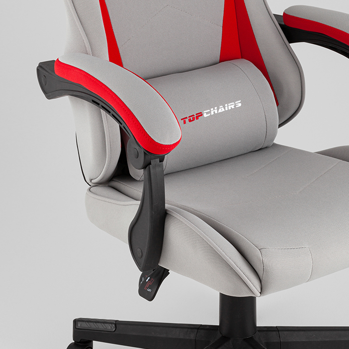 Кресло игровое TopChairs Phantom серо-красный Stool Group GF-D80 TT704+TT703