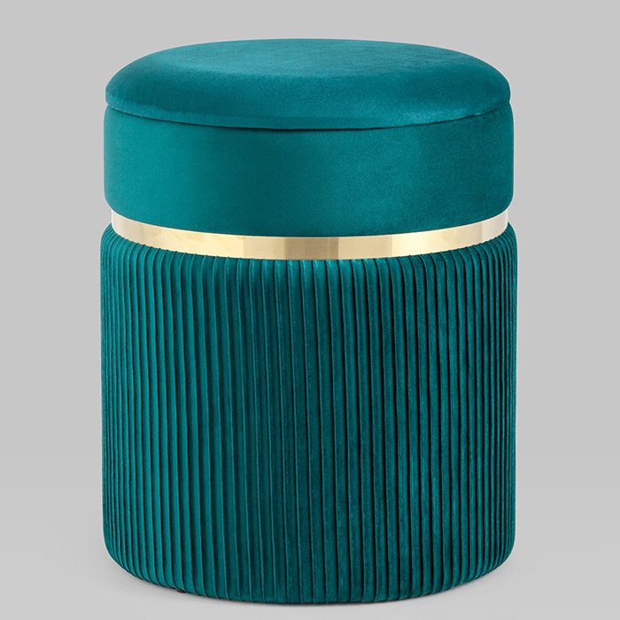 Пуф Миранда с ящиком велюр бирюзовый Stool Group 19B352VA-8167-64