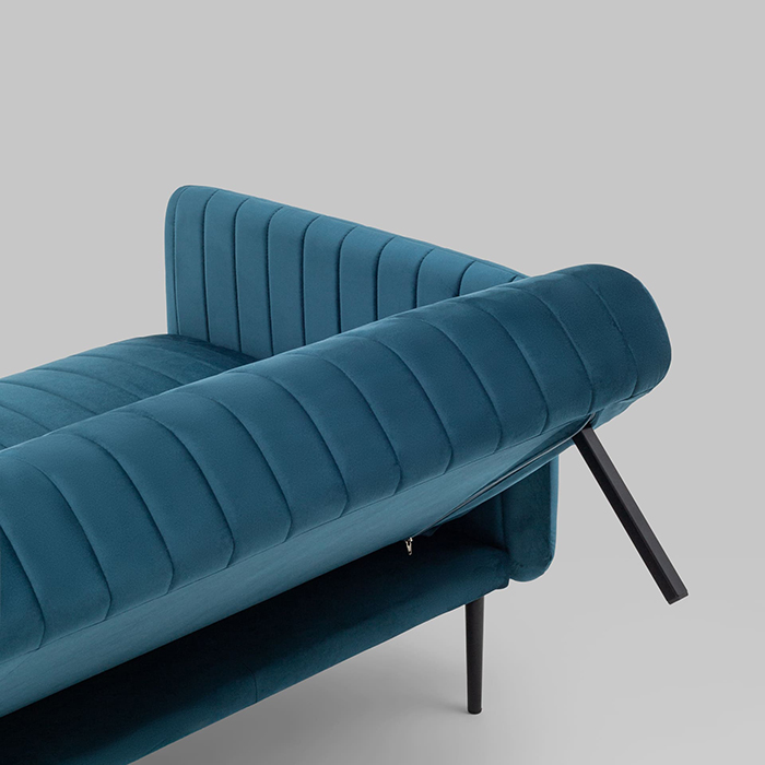 Диван прямой Дрезден велюр синий Stool Group vd-drezden-b29