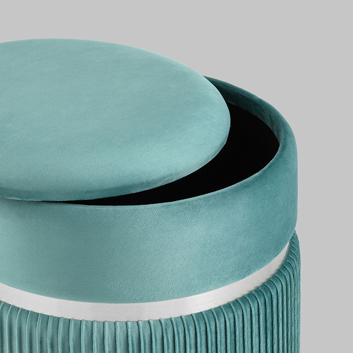 Пуф Миранда с ящиком велюр светло-бирюзовый Stool Group 19B352VA-8167-62
