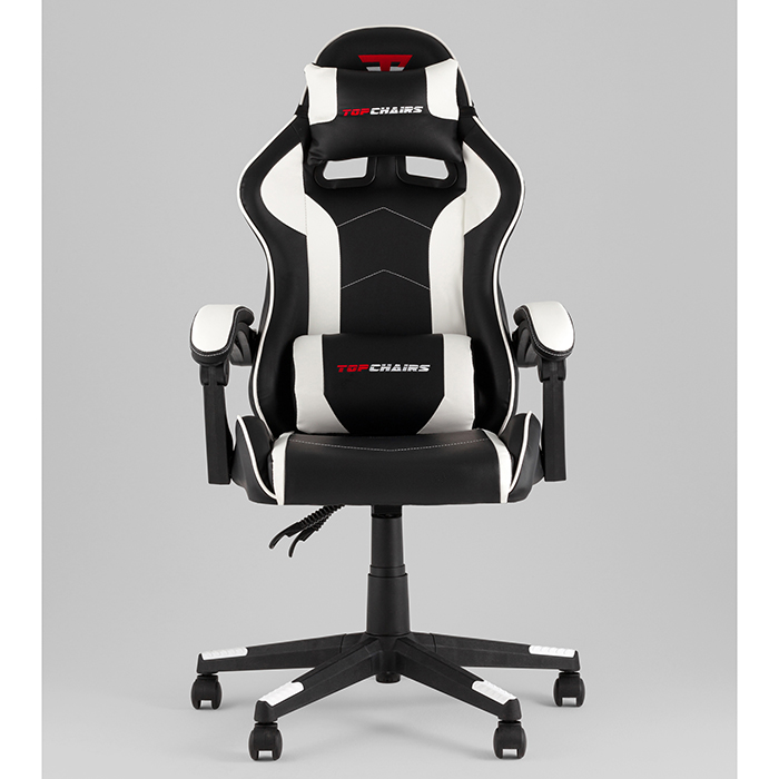 Кресло игровое TopChairs Shadow чёрно-белый Stool Group GF-8079 black+white