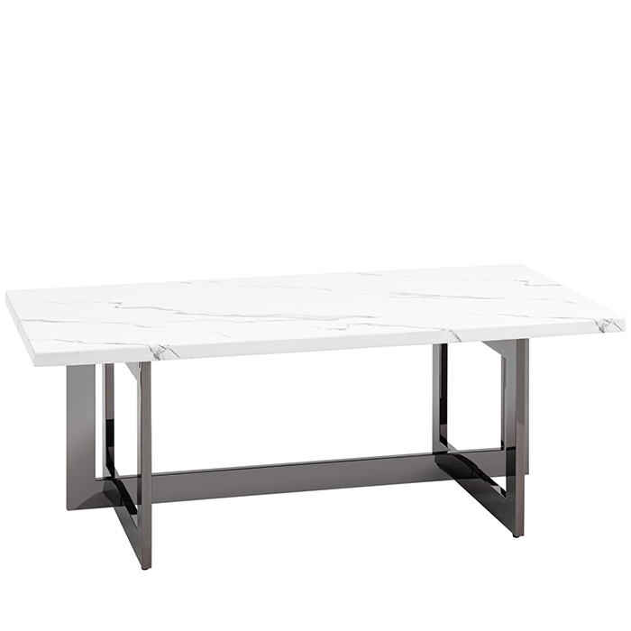 Журнальный столик Нэйтан 122х61 белый мрамор Stool Group ECT-0106-GM