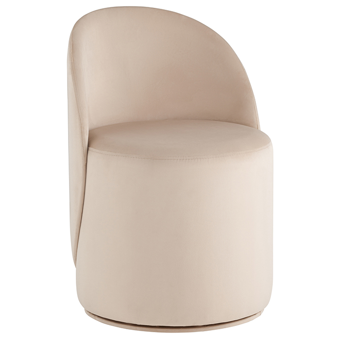 Пуф Loreen вращающийся велюр молочный Stool Group LV-100-H06-PM
