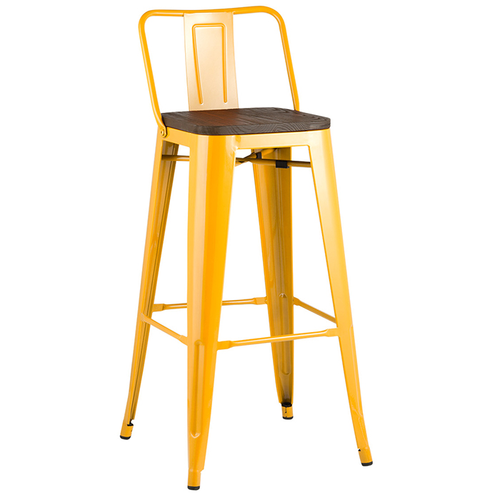 Комплект барных стульев Tolix жёлтый (6 шт) Stool Group YD-H765E-W LG-06 X6
