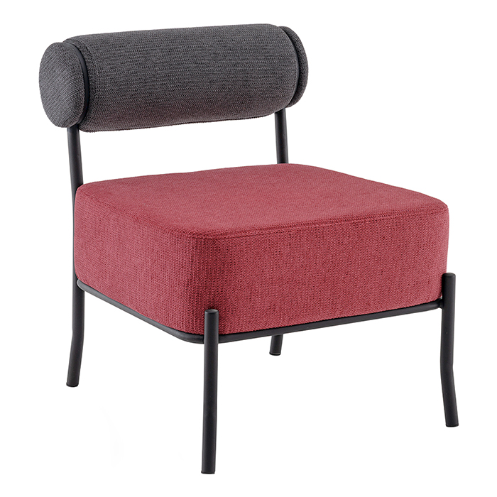 Кресло Ponpoun тёмно-серый бордо Stool Group Totoro Lounge OTE-SH 460+241 bl.l