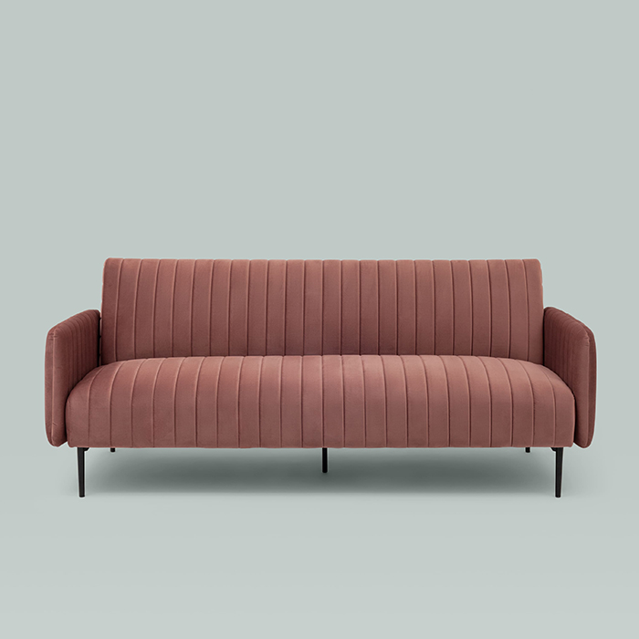 Диван прямой Дрезден велюр пыльно-розовый Stool Group vd-drezden-b15