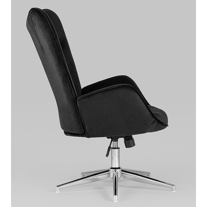 Кресло регулируемое Филадельфия велюр чёрное Stool Group FUCHS HLR-80