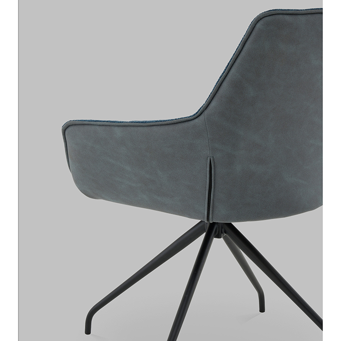 Кресло вращающееся Кимберли рогожка/замша синий Stool Group AV 344 W797/K12-K20PM-9005