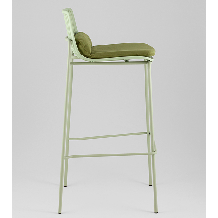 Стул барный Louran с подушкой зелёный Stool Group D-012H-75 green