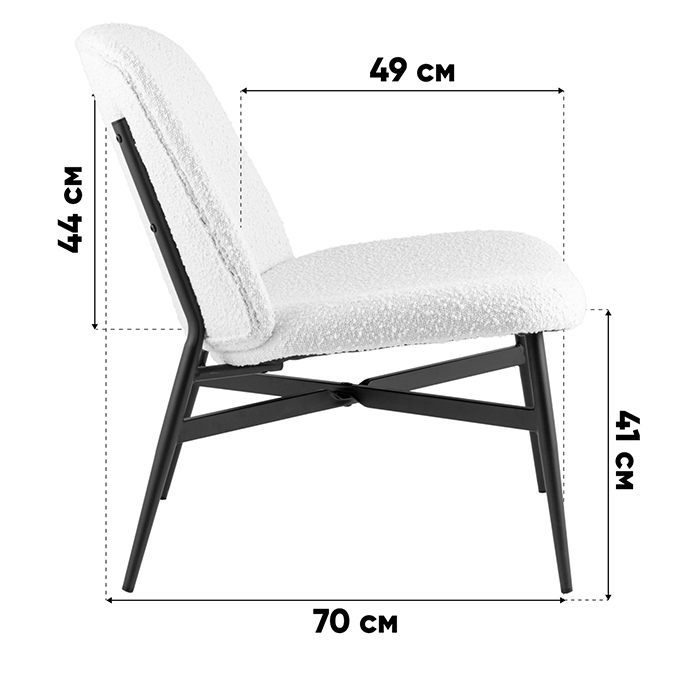 Кресло-лаунж Ease серый Stool Group DM5052 BMG2635-19 Grey