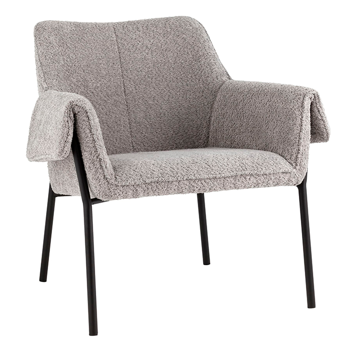 Кресло-лаунж Бесс альпака серый Stool Group FDC9471 ALP16
