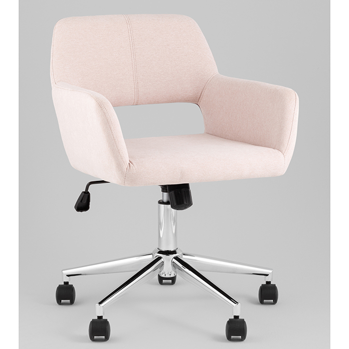 Стул офисный Ross рогожка светло-розовый Stool Group Ross CHROME 50-19