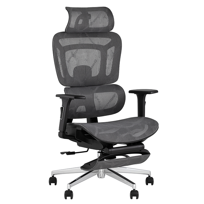 Кресло офисное TopChairs Nimbus серый Stool Group YF-W938A bl.sh. ST982-2 grey