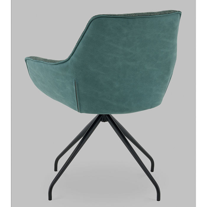 Кресло вращающееся Кимберли рогожка/замша зелёный Stool Group AV 344 W696/K15-K20PM-9005