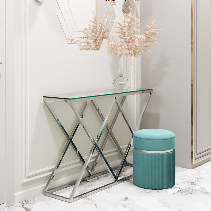 Пуф Миранда с ящиком велюр светло-бирюзовый Stool Group 19B352VA-8167-62