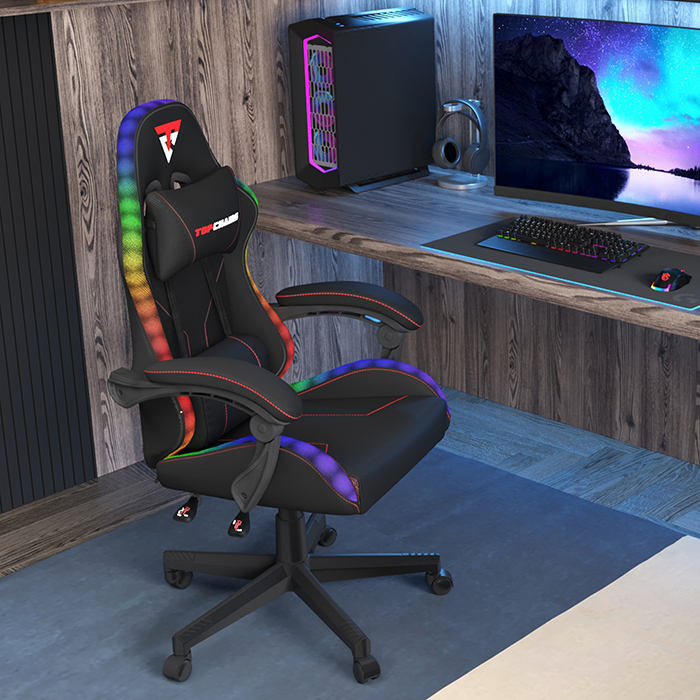 Кресло игровое TopChairs Druid чёрный Stool Group GF-8062-N black