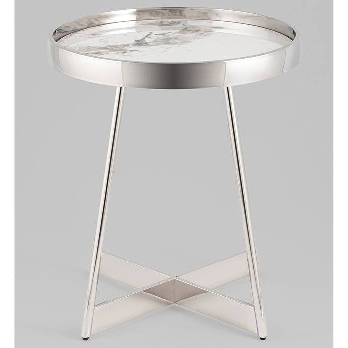 Журнальный столик Гера D50 белая керамика Stool Group EET-280