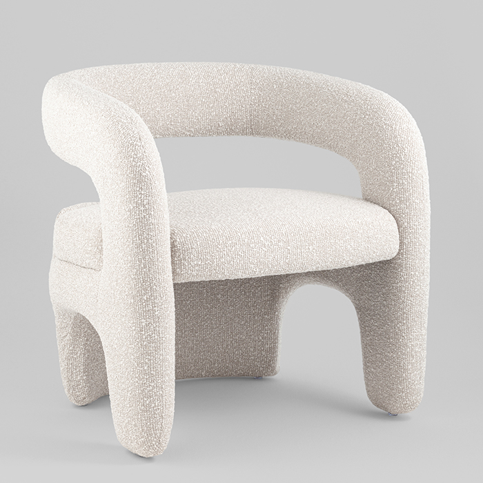 Кресло-лаунж Bones жемчужный Stool Group FDC5014 PEARL