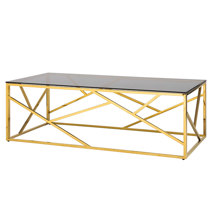 Журнальный стол 120х60 Арт Деко стекло Stool Group ECT-015-TG-SK