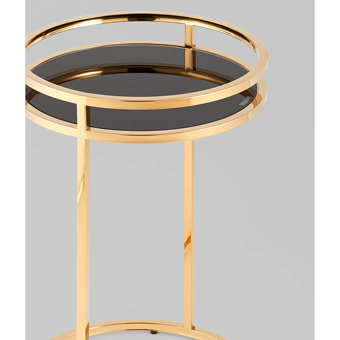 Журнальный столик Гестия 41х60 стекло чёрный Stool Group EET-079-TG