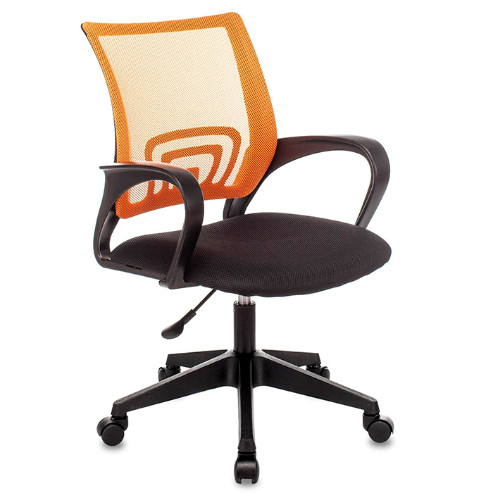Кресло офисное TopChairs оранжевый/чёрный Stool Group ST-BASIC/OR/TW-11