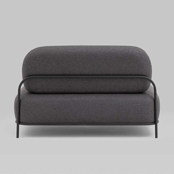 Диван Стоун рогожка тёмно-серый Stool Group vd-dv-stone-f68