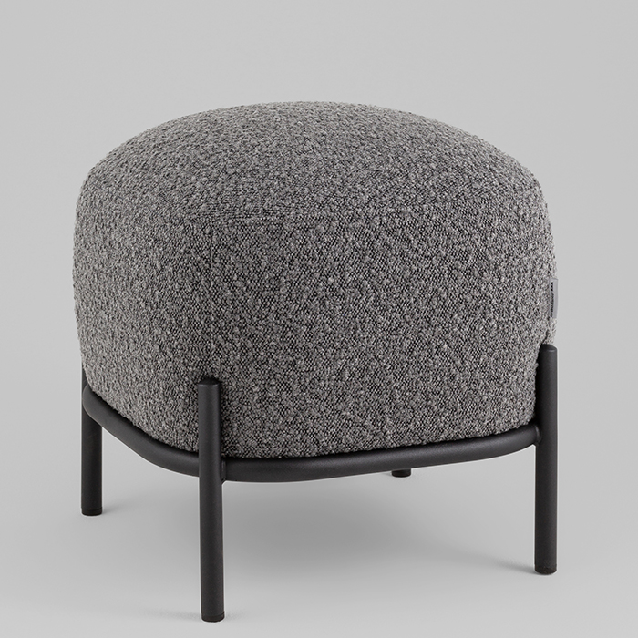 Пуф Стоун букле тёмно-серый Stool Group vd-pf-stone-tr-dg
