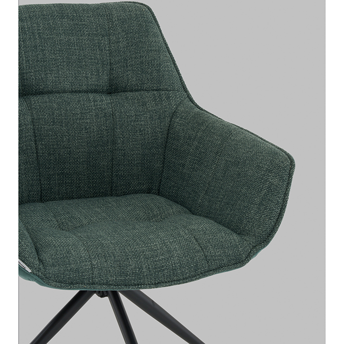 Кресло вращающееся Кимберли рогожка/замша зелёный Stool Group AV 344 W696/K15-K20PM-9005