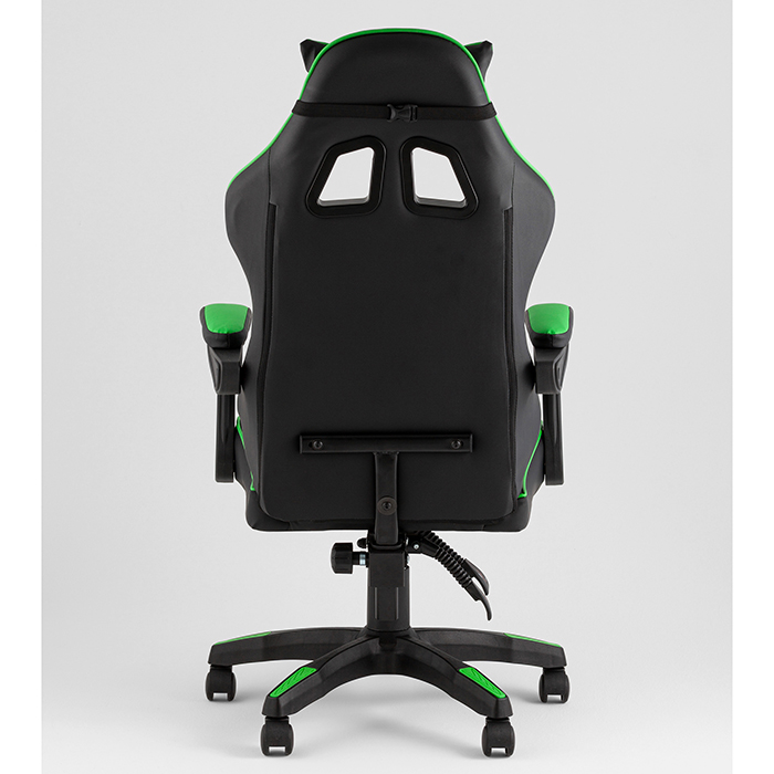 Кресло игровое TopChairs Shadow чёрно-зелёный Stool Group GF-8079 black+green