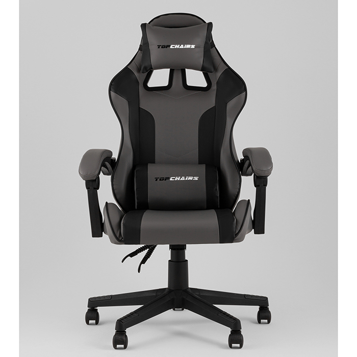 Кресло игровое TopChairs Commander серо-чёрный Stool Group GF-8082 grey+black